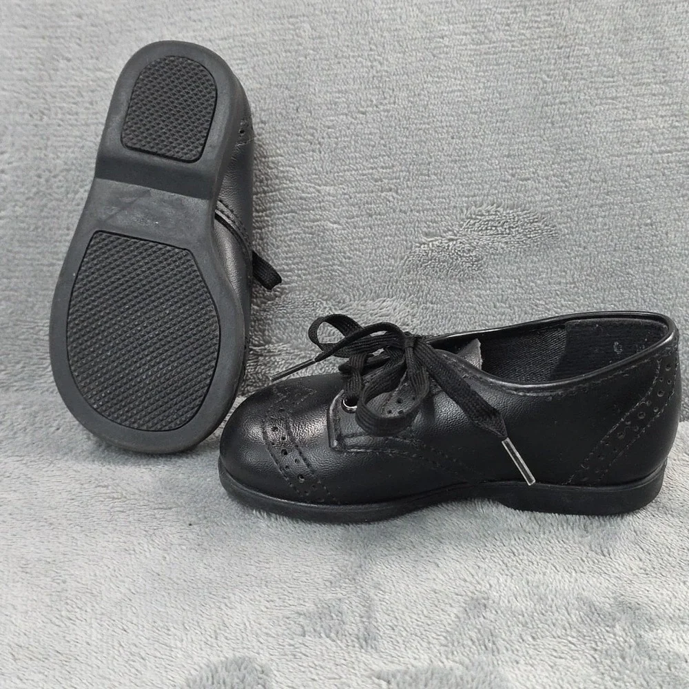 Vintage Small Steps Black Oxford Toddler Size‎ 4 Made In The USA